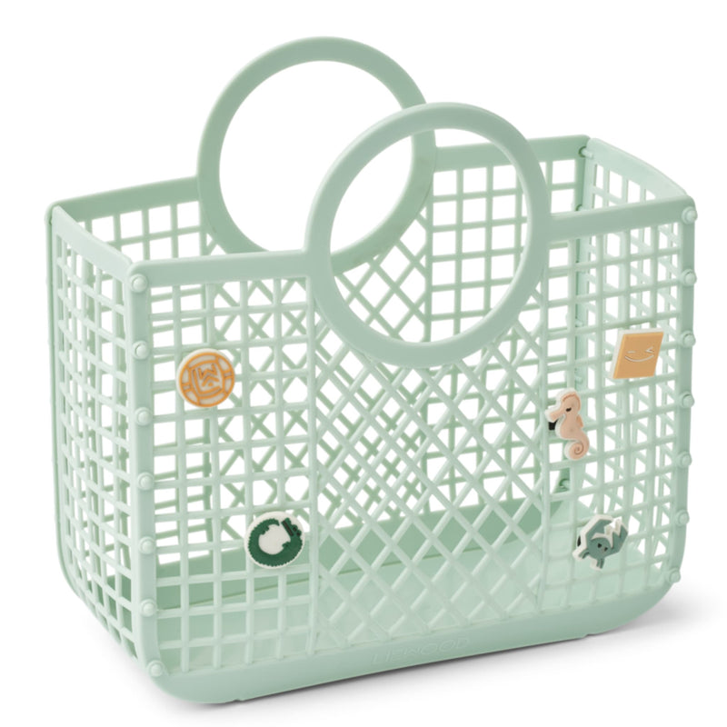 Strandtasche mit Anhängern "Samantha Light Peppermint"