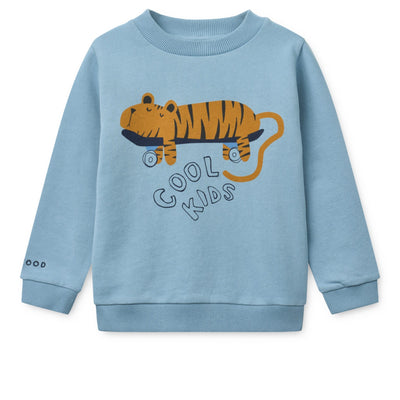 Sweatshirt “Thora Tiger / Beach blue"
