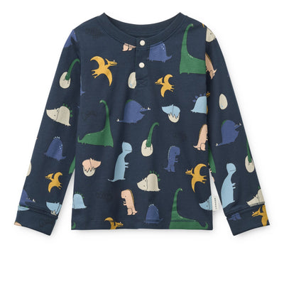 Kinder-Schlafanzug "Wilhelm Dino roar / Classic navy"