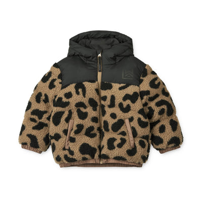 Weiche Fleecejacke mit Kapuze "Niko Mega leo / Oat mix"