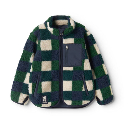 Plüschjacke “Nolan Mega Check / Bright garden"