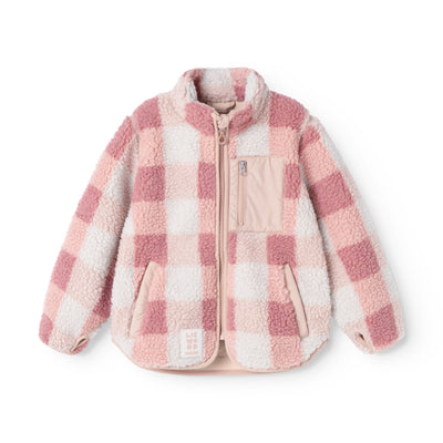 Plüschjacke “Nolan Mega Check / Rose blush"