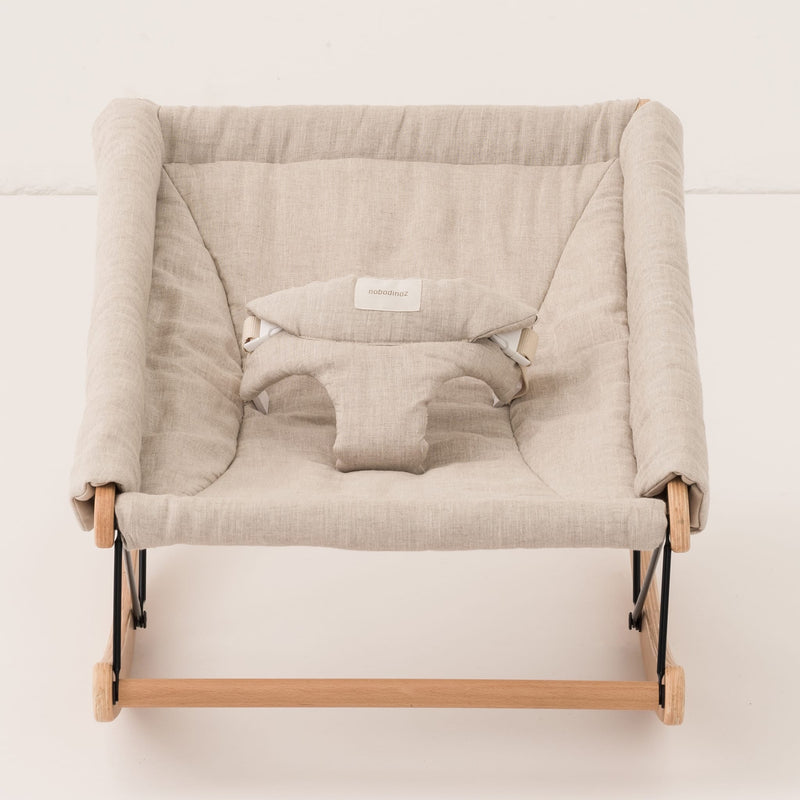 Babywippe "Growing Green Lin français Greige"