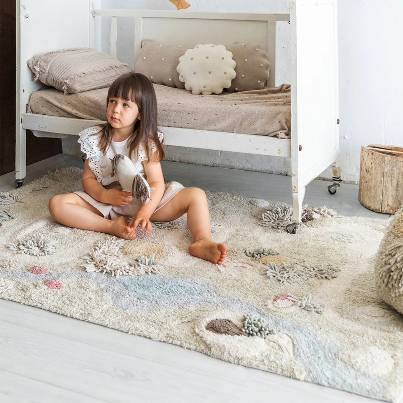 Waschbarer Baumwollteppich “Path of Nature” 120 x 160 cm