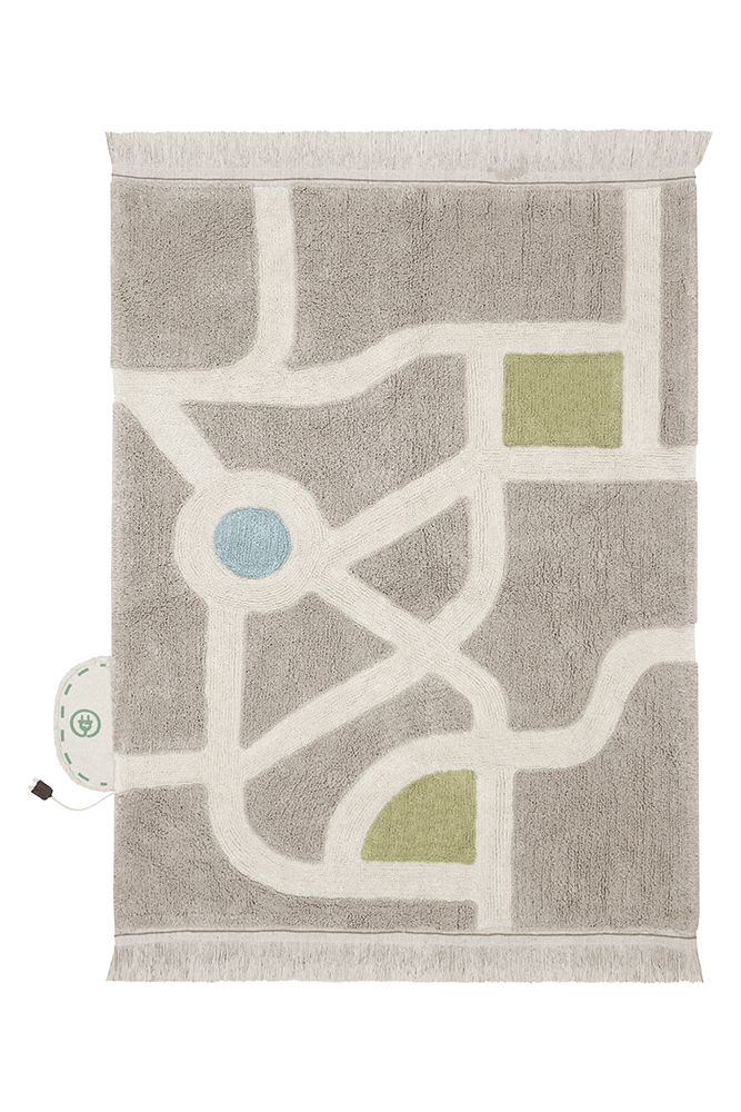 Waschbarer Baumwollteppich Spielteppich “Eco-City” 120 x 170 cm