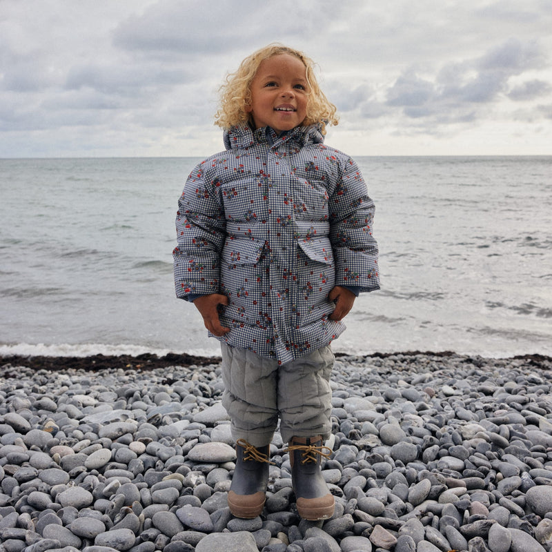 Kinder-Daunenjacke "Nutti Blossom Check"