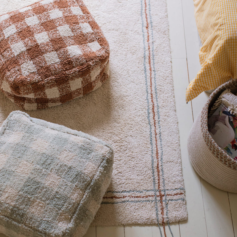 Sitzkissen für Kinder “Vichy Blue Sage”