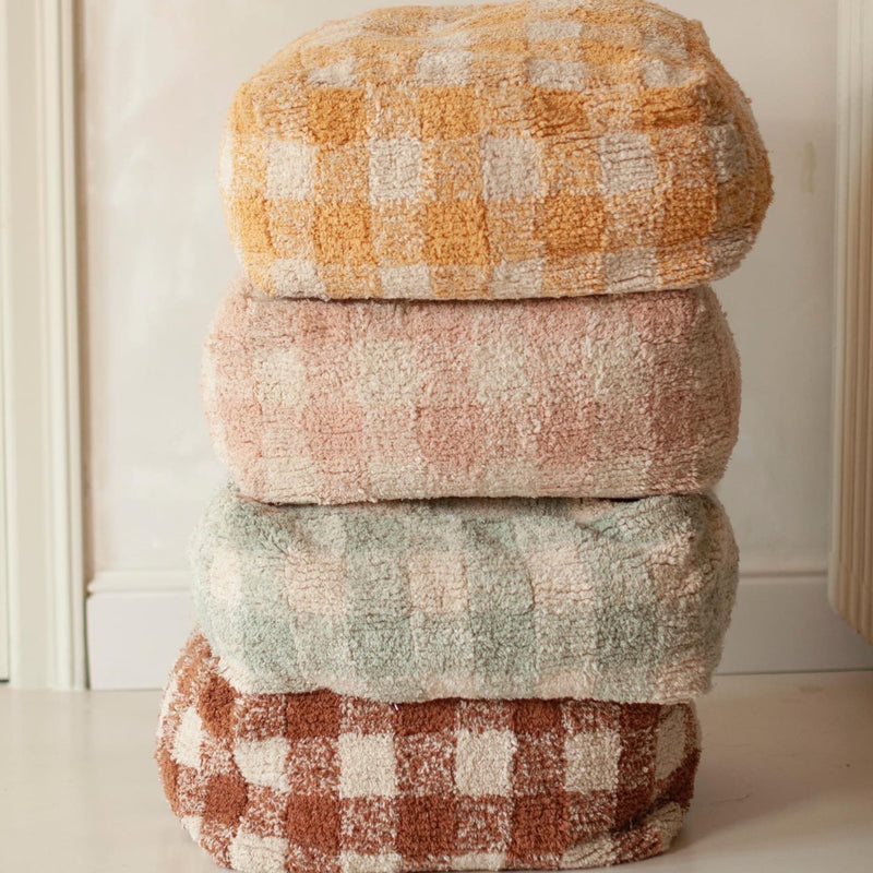 Sitzkissen für Kinder “Vichy Blue Sage”