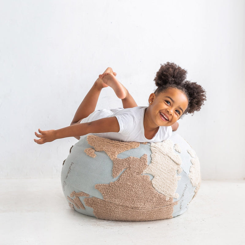 Sitzpuff für Kinder “World Map”