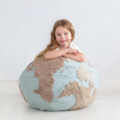 Sitzpuff für Kinder “World Map”