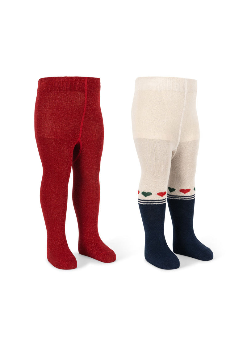 Strumpfhosen für Kinder "Lurex Heart Mix 2er Pack