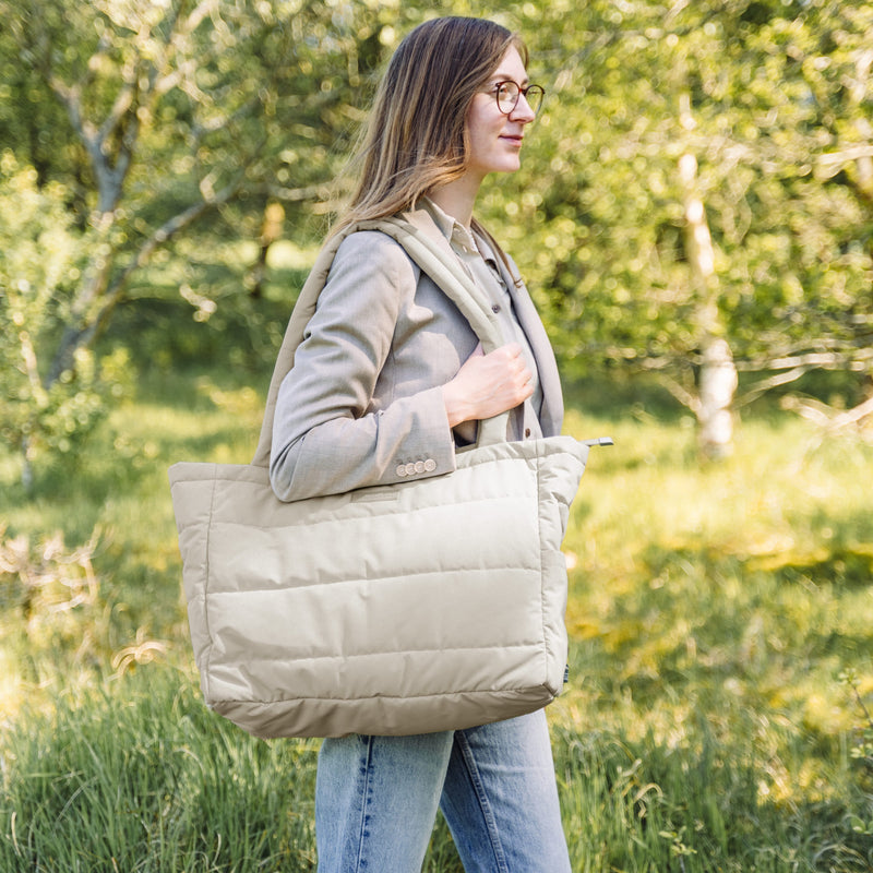 Gesteppte Wickeltasche "Sand"