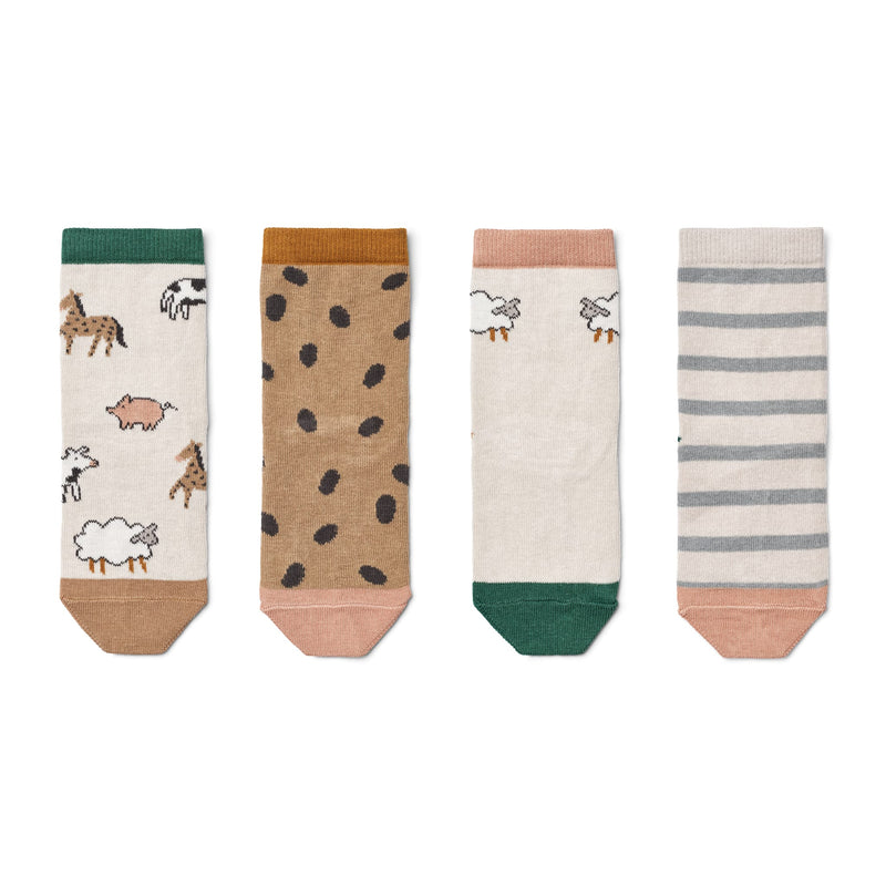 Kinder-Socken “Silas Farm / Sandy” 4er Pack
