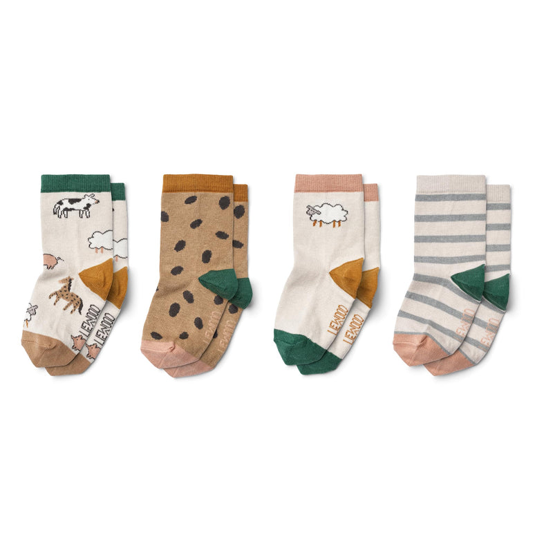 Kinder-Socken “Silas Farm / Sandy” 4er Pack