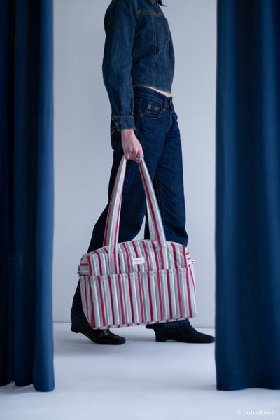 Wickeltasche "Stories Limited edition / Blue Red Stripes"