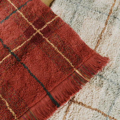 Waschbarer Baumwollteppich "Tartan Blue Sage" 140x190cm