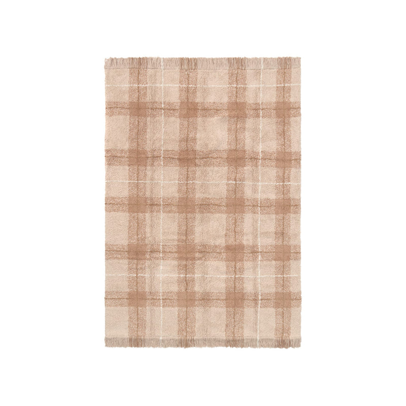 Waschbarer Baumwollteppich "Tartan Rose" 140x190cm