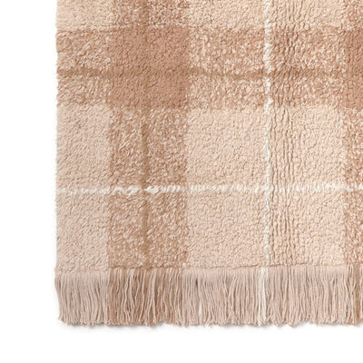 Waschbarer Baumwollteppich "Tartan Rose" 140x190cm