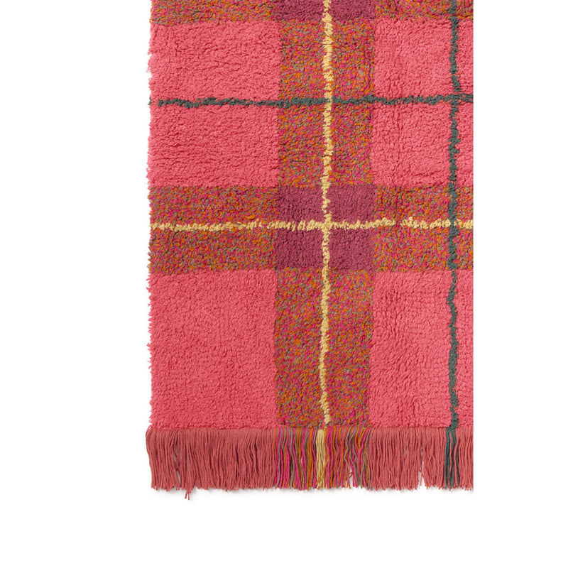 Waschbarer Baumwollteppich "Tartan Vintage Red" 140x190cm