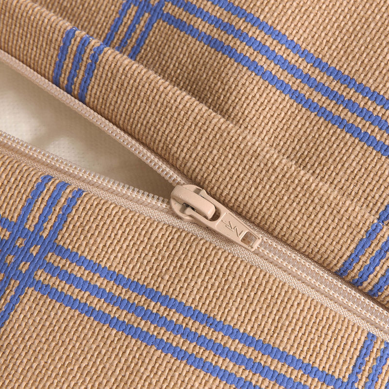 Sitzsack “Vibes Brown Blue Windowpane"