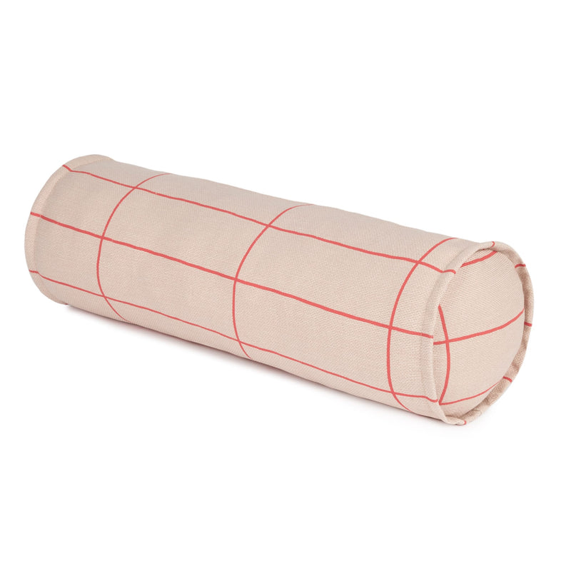 Rollkissen “Vibes Pink Red Grid"