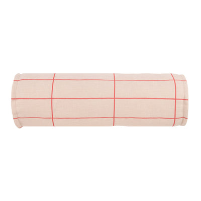 Rollkissen “Vibes Pink Red Grid"
