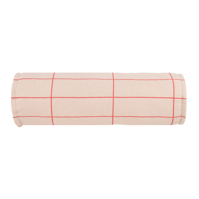 Rollkissen “Vibes Pink Red Grid"
