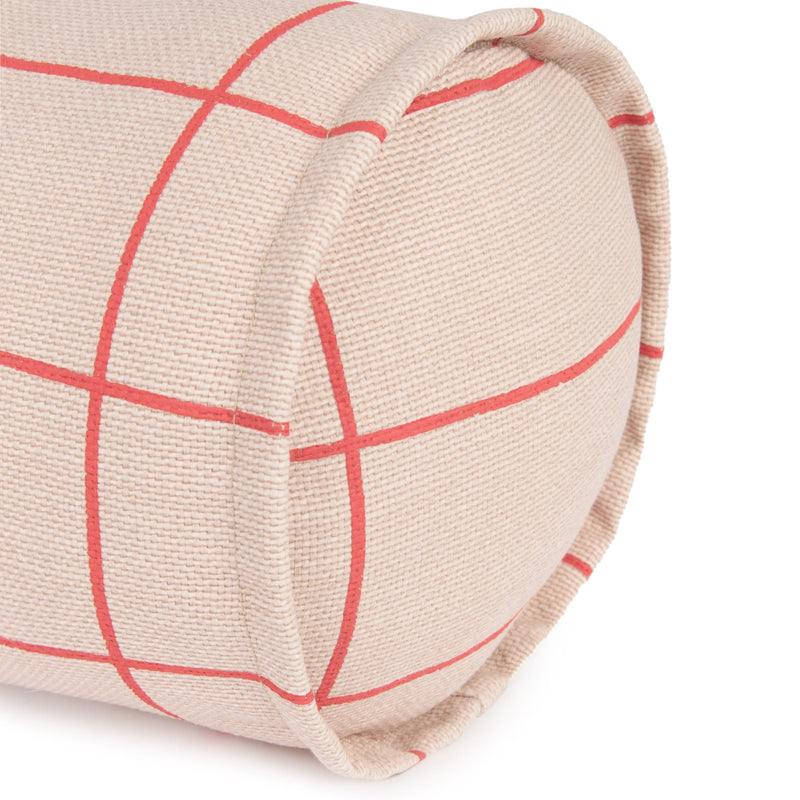 Rollkissen “Vibes Pink Red Grid"