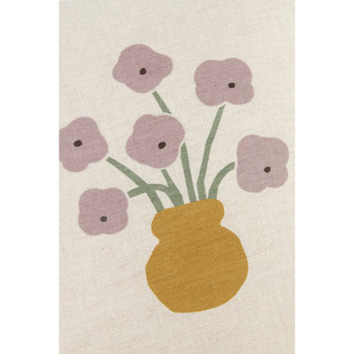 Dekokissen " Vibes - Lilac Checks Flowers" 40x40cm