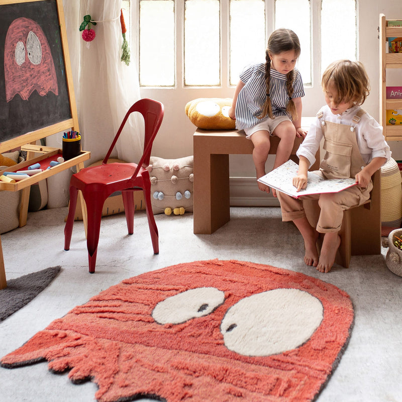 Waschbarer Wollteppich “Ghosty” 100 x 100 cm