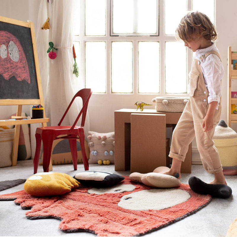 Waschbarer Wollteppich “Ghosty” 100 x 100 cm