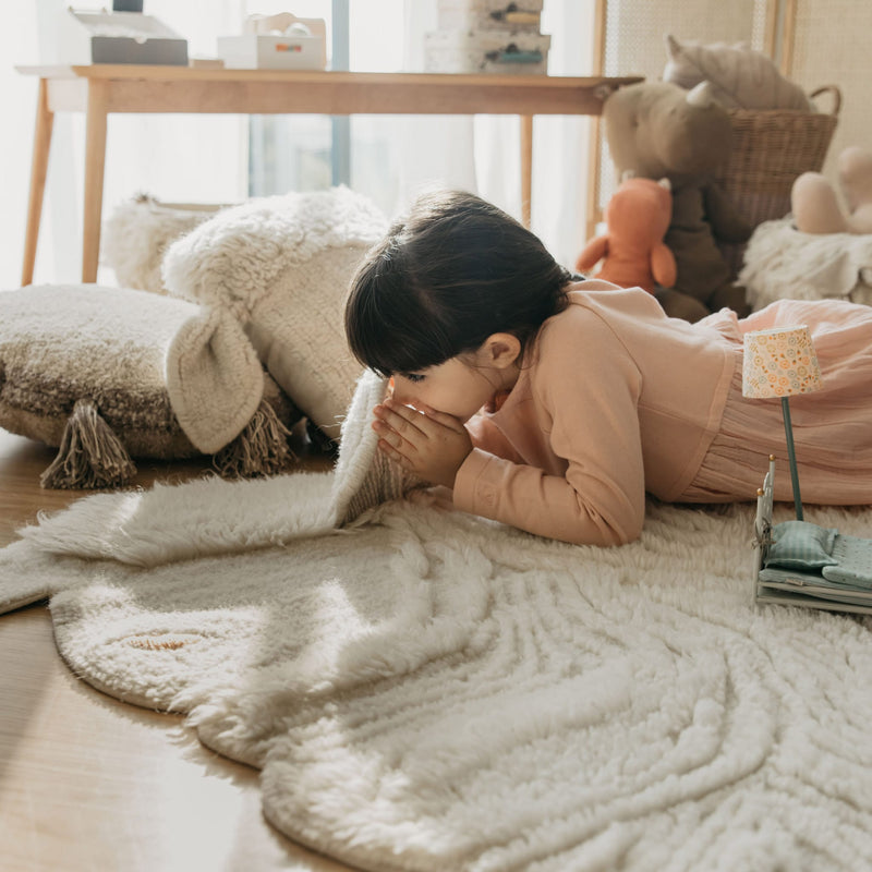 Waschbarer Wollteppich “Pink Nose Sheep” 120 x 170 cm