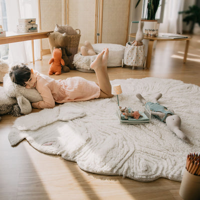 Waschbarer Wollteppich “Pink Nose Sheep” 120 x 170 cm