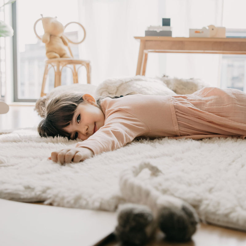 Waschbarer Wollteppich “Pink Nose Sheep” 120 x 170 cm