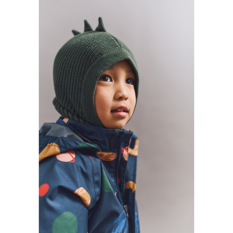 Kinder-Sturmhaube “Hanibal Dino Hunter green“