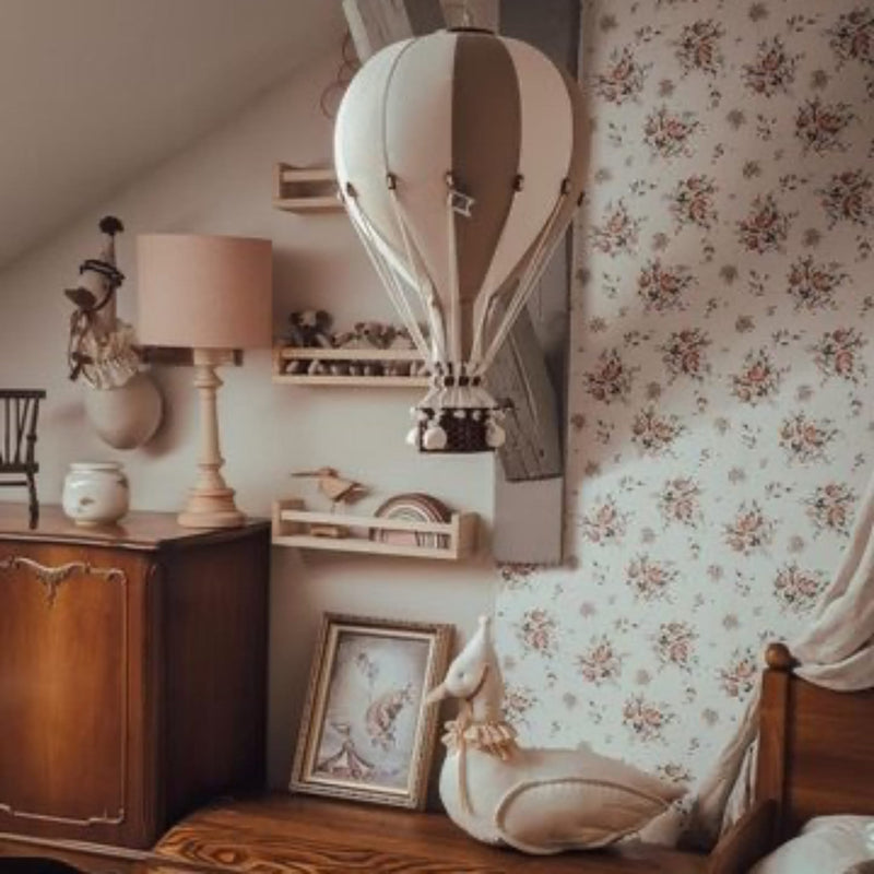 Heißluftballon “Beige / Vanille“ L