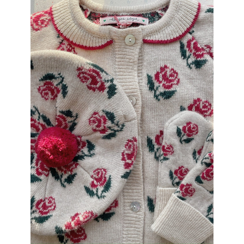 Kinder-Baskenmütze “Belou Rose"