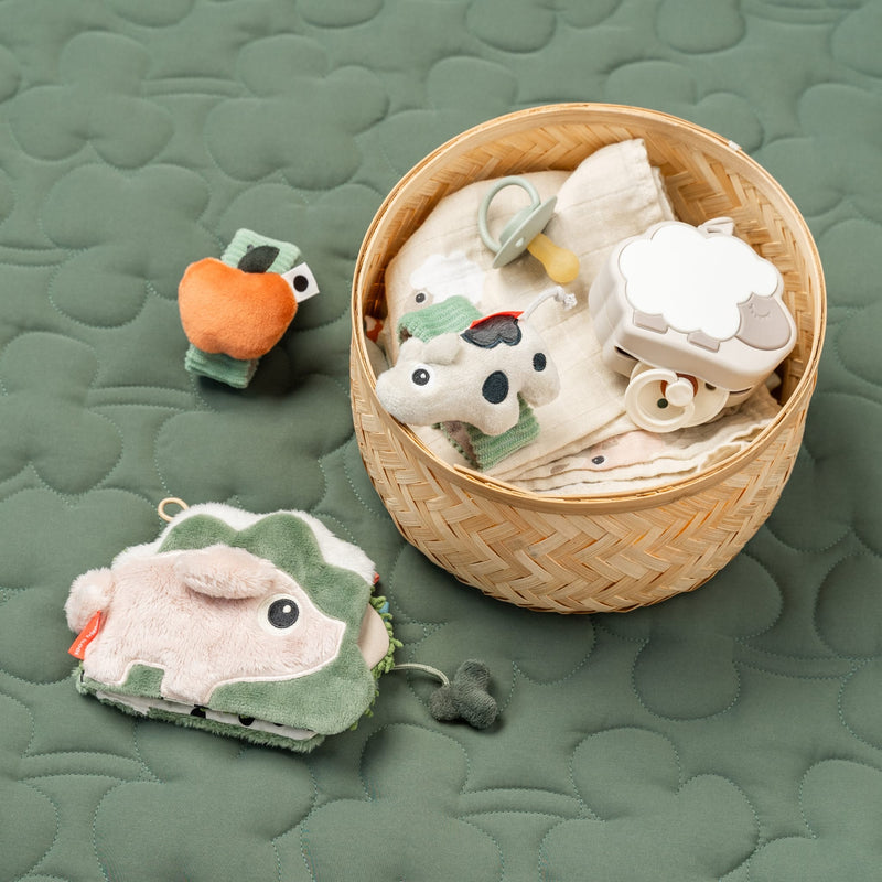 Schnullertäschchen aus silikon "Sheepy - sand"