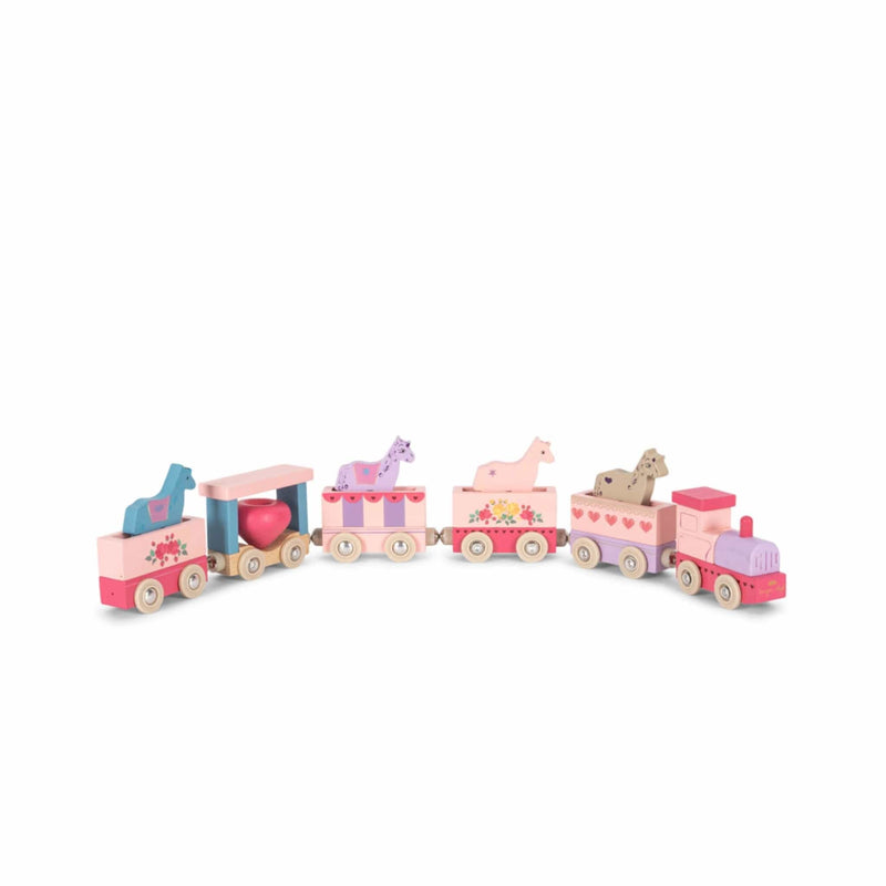 Einhorn-Holzzug "Pink"