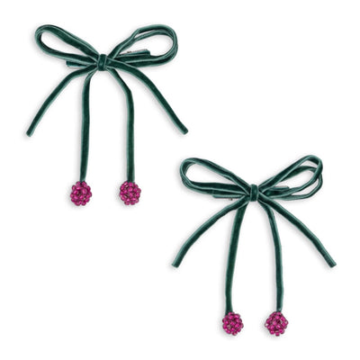 Haarspangen mit Glasperlen-Kirschen 2er Pack