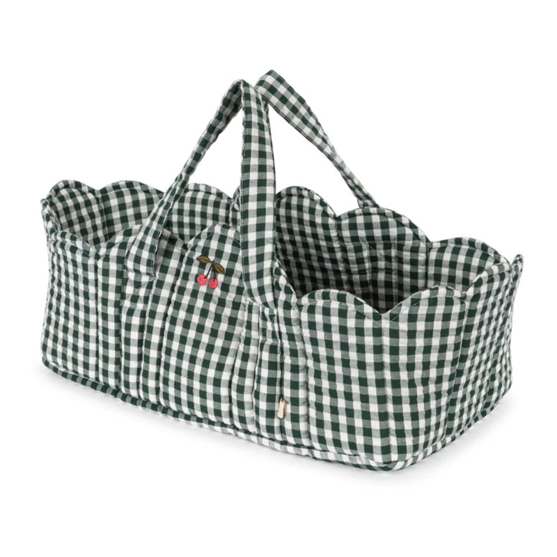 Puppentragekorb "Green Check"