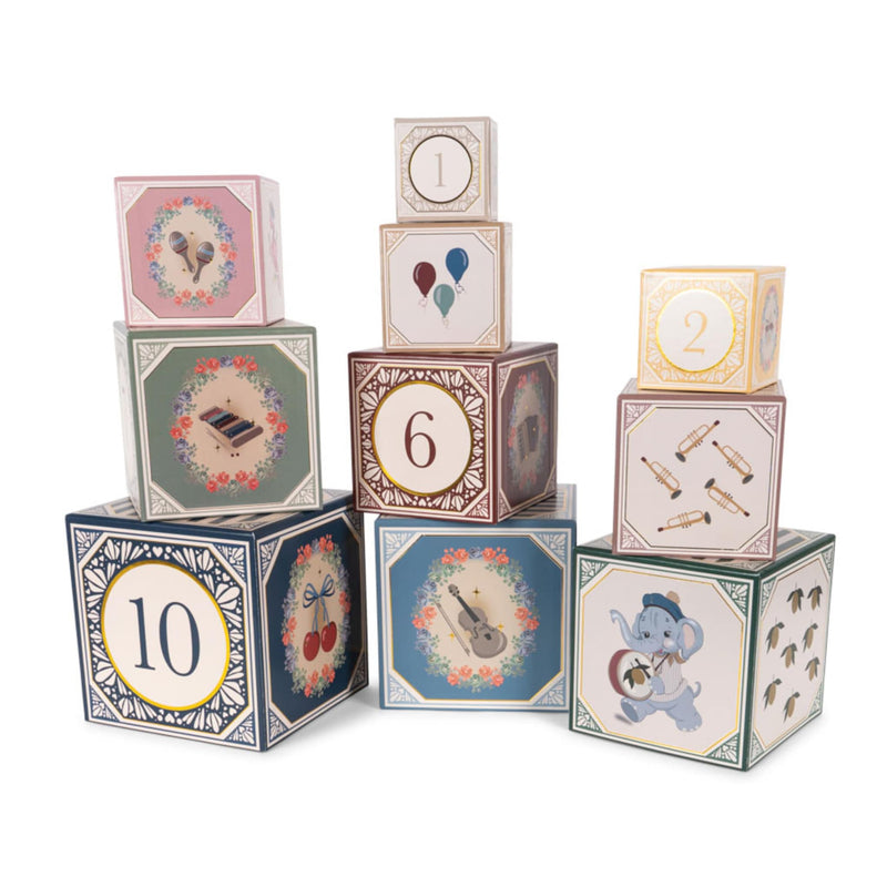 Set mit 10 Stapelwürfeln "Multi"