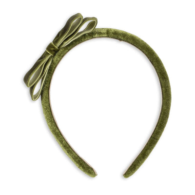 Samt-Haarreif "Velvet Bow Green"