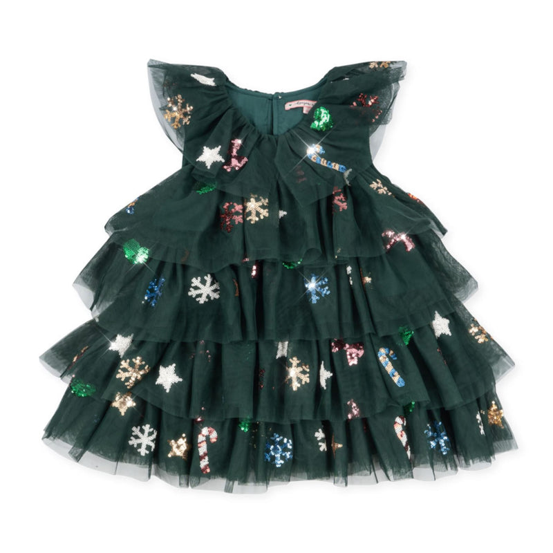 Festliche Tüllkleid "Yvonne Christmas Dress Hunter Green"