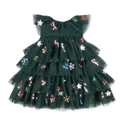 Festliche Tüllkleid "Yvonne Christmas Dress Hunter Green"