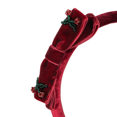 Samt-Haarreif "Juliette Bow Rio Red"