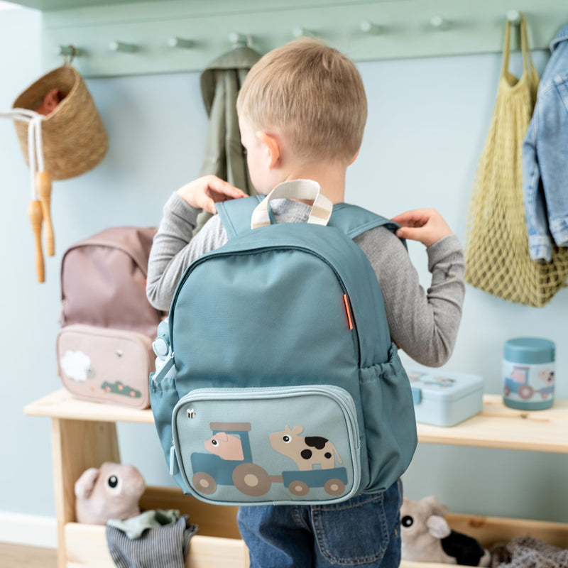 Kinderrucksack “Tiny Farm Blue"