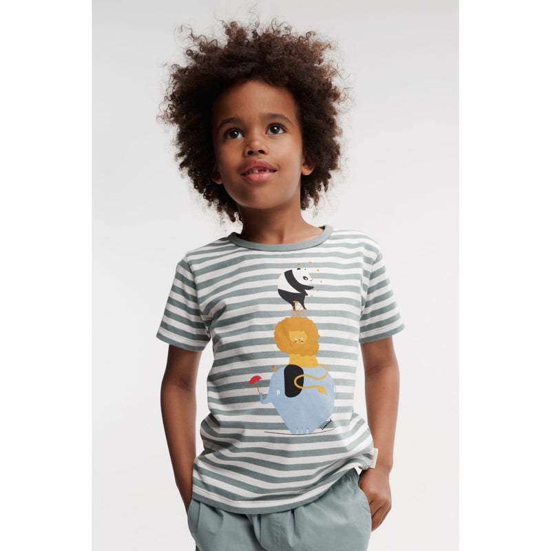 Kinder-T-Shirt "Apia Circus / Stripe peppermint / Creme de la creme"