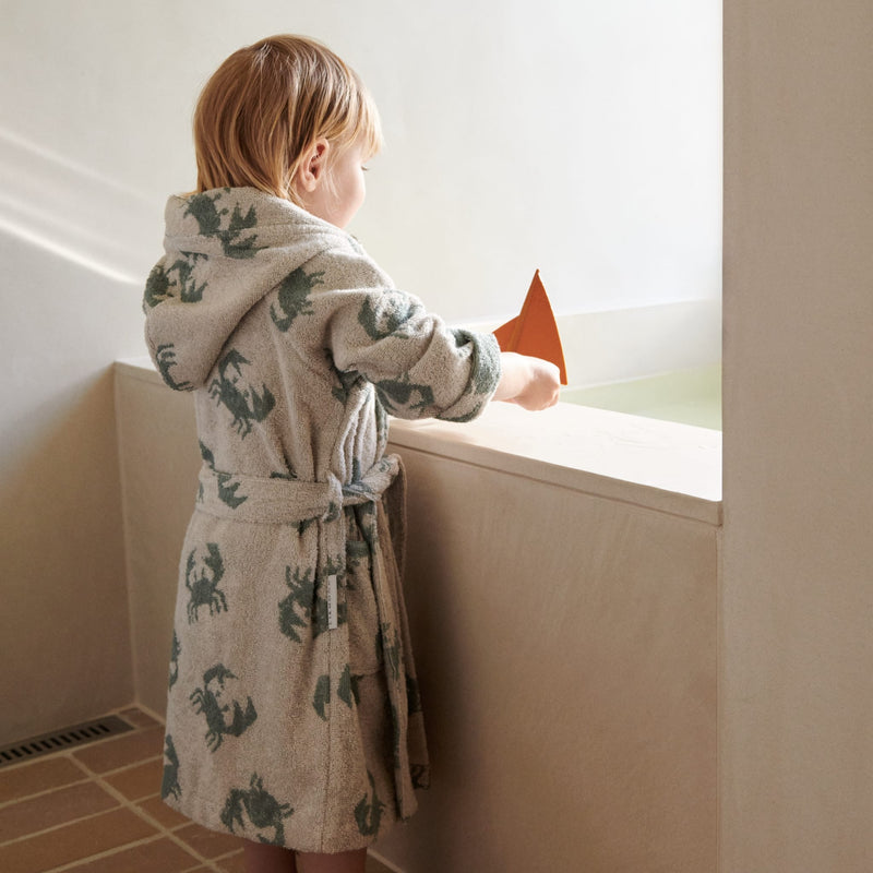 Kinder-Bademantel “Lilana Crab / Sandy"