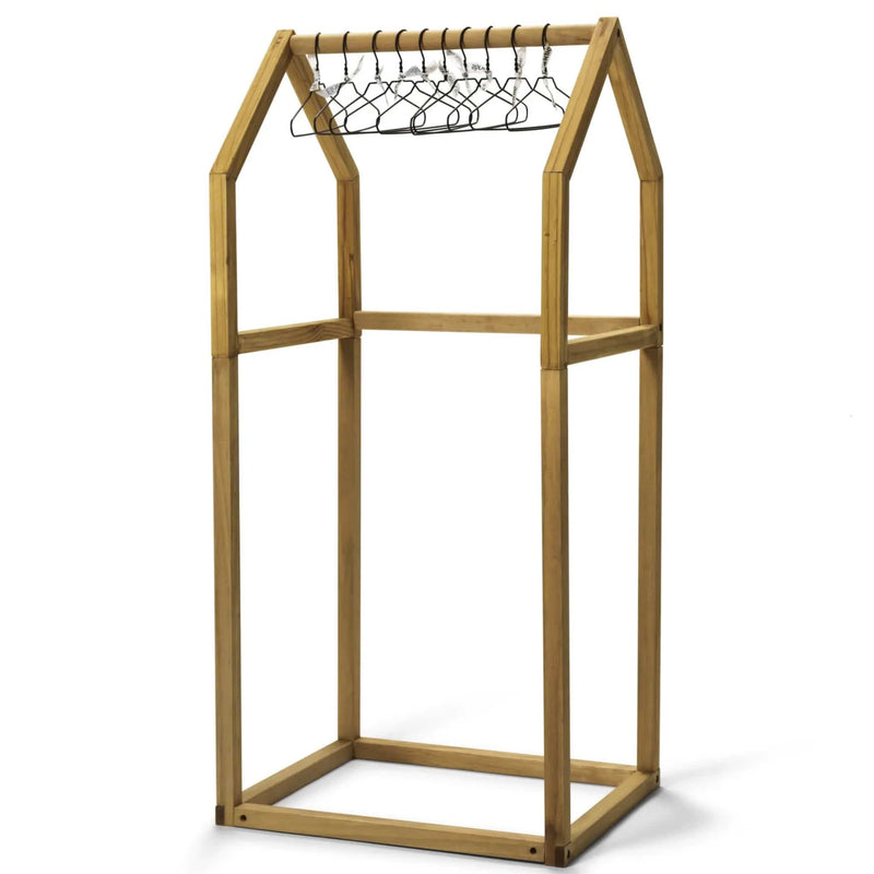 Kleidergarderobe Unterteil , inkl. 10 Bügeln - helles Holz